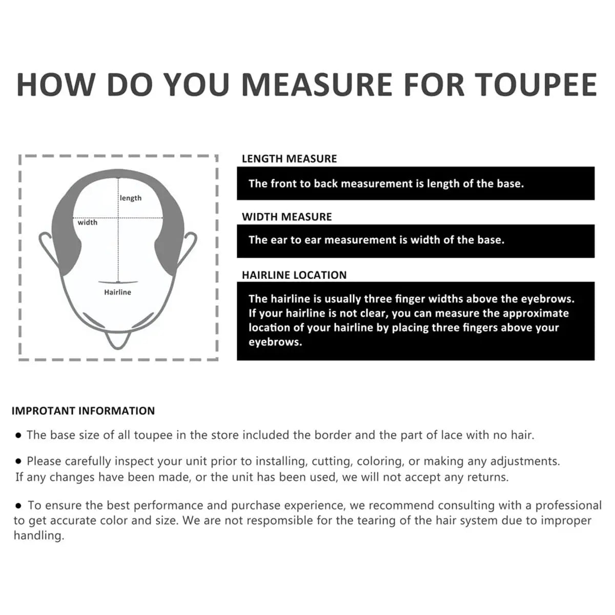 Mens Frontal Toupee V Loop 100% Human Hair Forehead Hairline Patch 0.06mm Thin Skin PU Hairline Men's Capillary Prosthesis