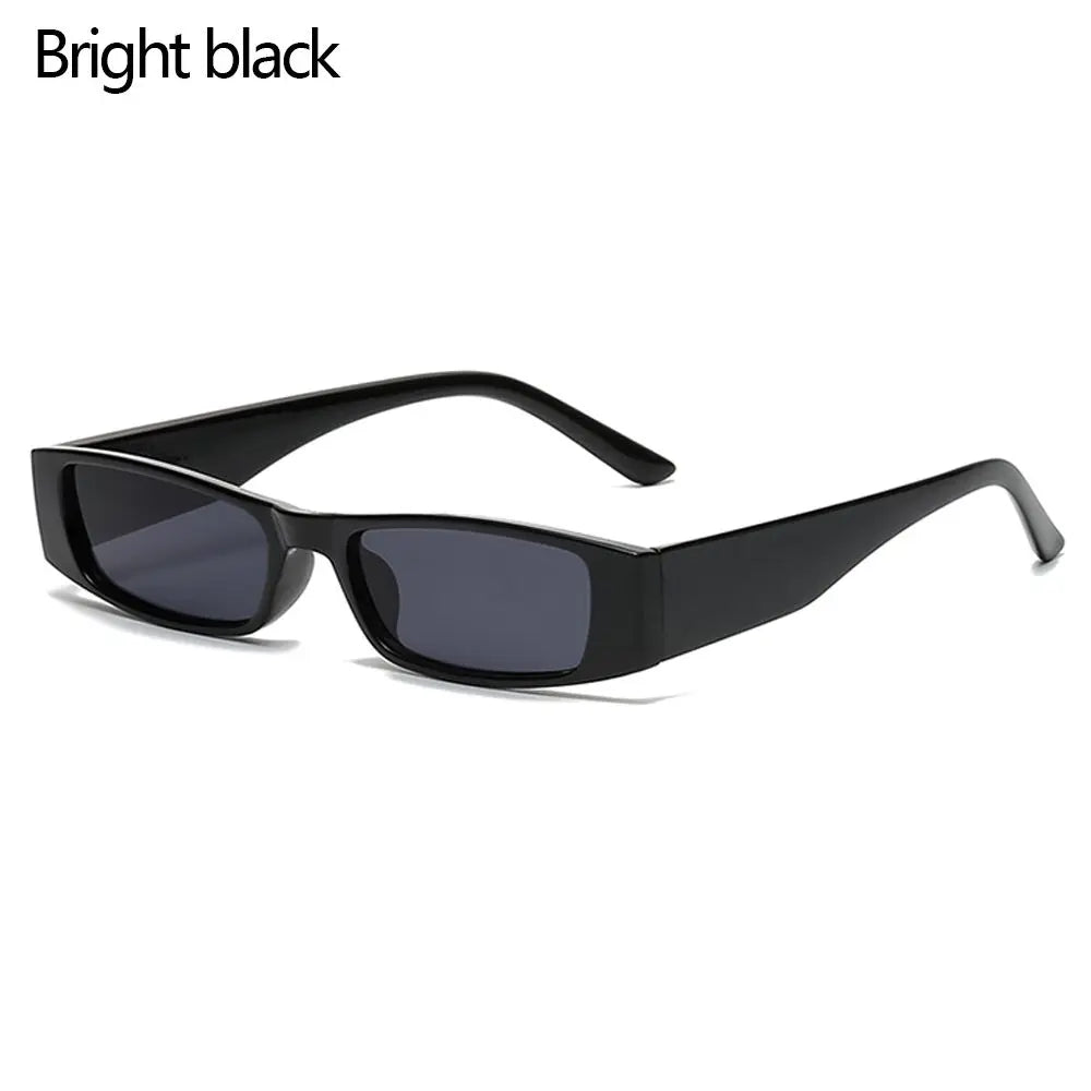 Retro Small Frame Sun Glasses Small Rectangle Sunglasses Vintage Square Narrow Sunglasses Trending Eyewear UV400