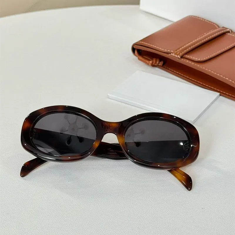 Luxury Brand Acetate Oval Sunglasses For WomenNew Fashion Sunglasses Oval Fashion Acetate Sunglasses UV400