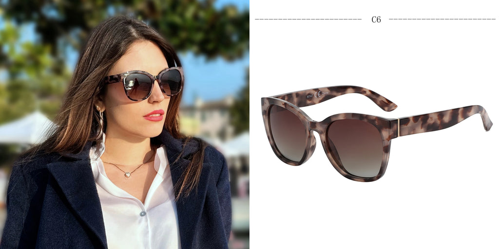 ZENOTTIC Fashion Cateye Polarized Sunglasses for Women - Oversized Sun Glasses UV400 Protection Retro Shades Designer Style