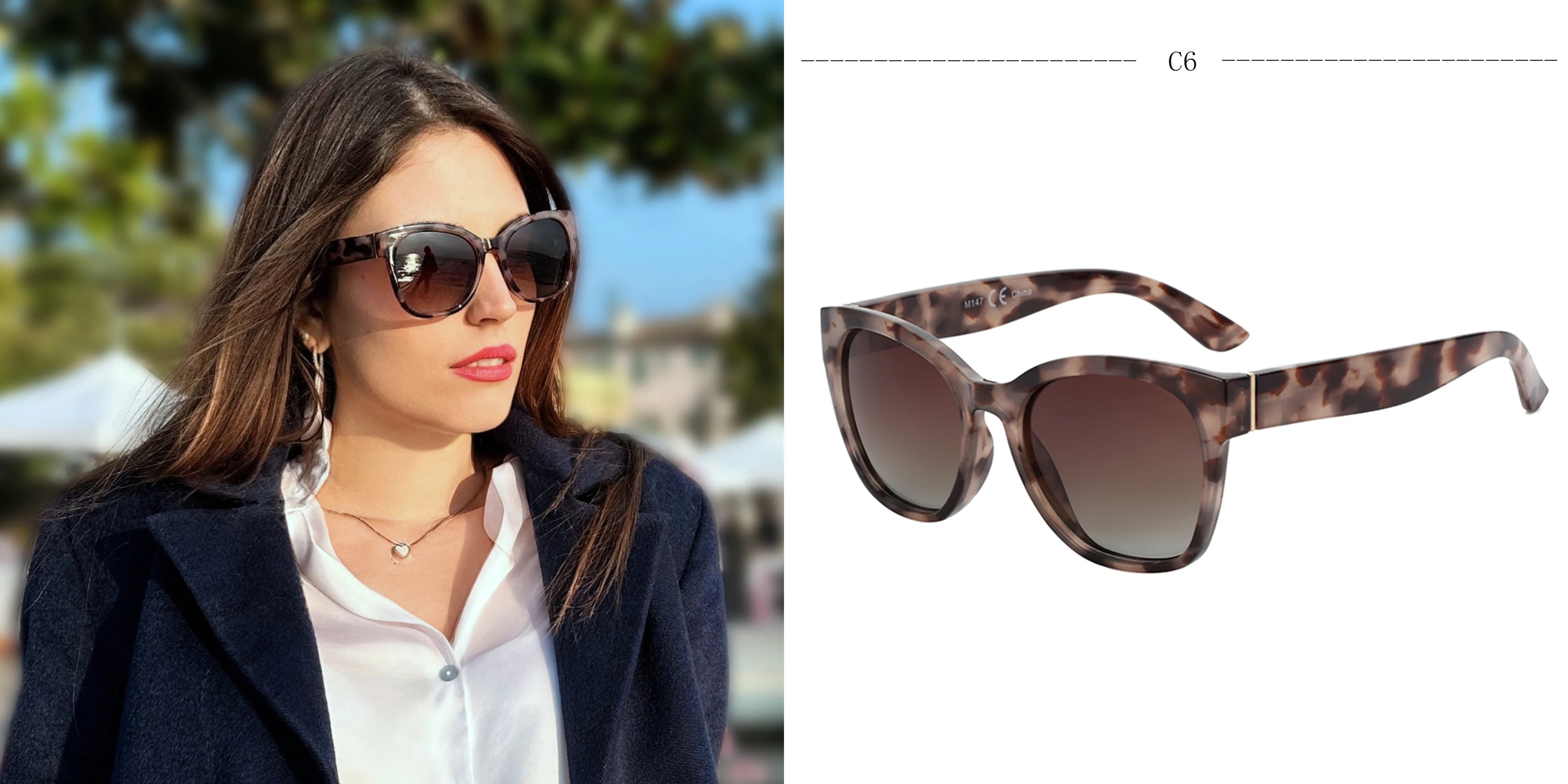 ZENOTTIC Fashion Cateye Polarized Sunglasses for Women - Oversized Sun Glasses UV400 Protection Retro Shades Designer Style