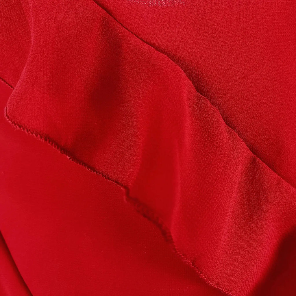 New 2025 Women's Ruffles Chiffon Maxi Dress Backlesss Split Sexy Porm Dress Red Long Summer Wedding Party Dress Elegant Vestidos