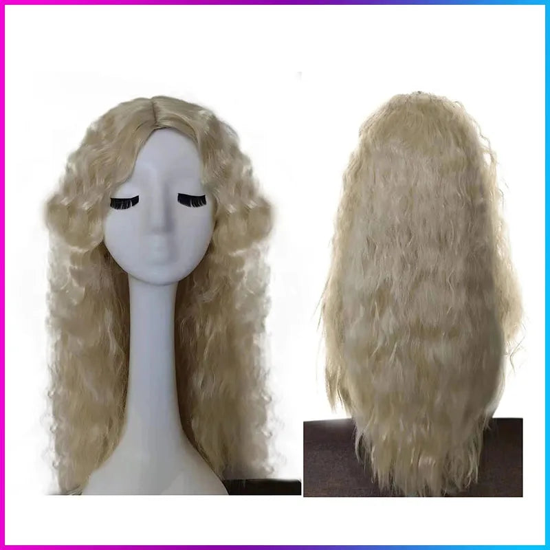 Synthetic Long  Wavy Wig for Women Middle Part Curly Natural Looking Heat Resistant Fiber for Daily