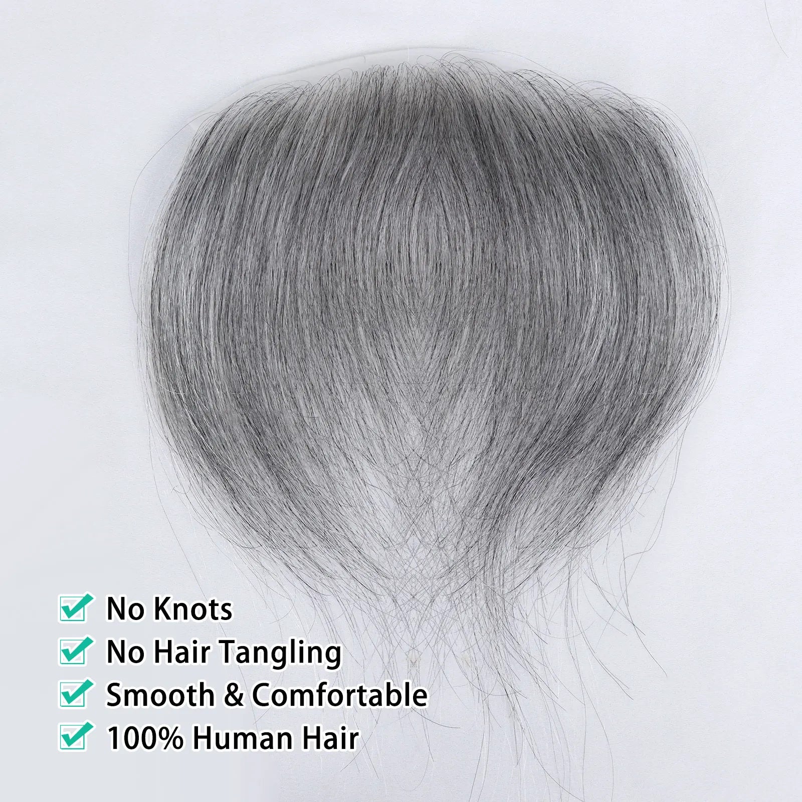 0.06mm Brown Straight Man Toupee V Style Frontal Hairline For Men 15cm Human Hair Ultra Thin Skin PU Men's Capillary Prosthesis