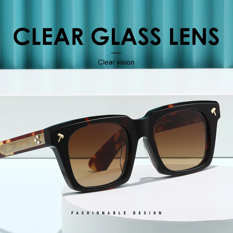 2025 new luxury Brand vintage Quentin Sun glasses Men Women Sunglass Driving Sunglasses Fashion Male Acetate UV400 eyeglasses
