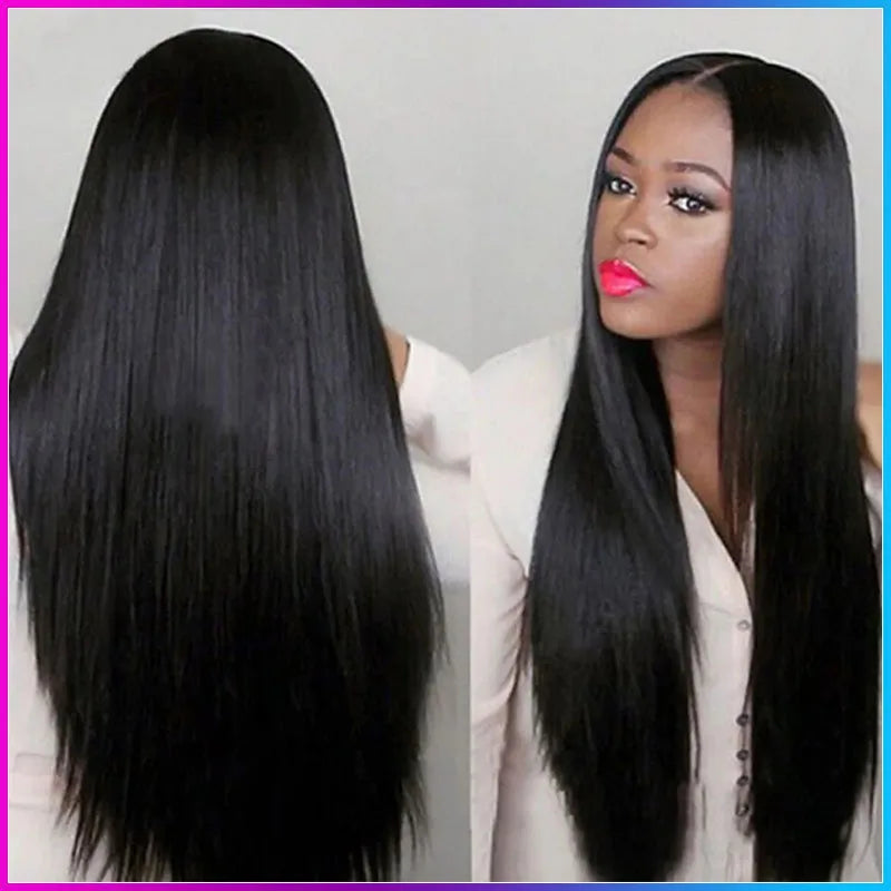 Synthetic Long  Wavy Wig for Women Middle Part Curly Natural Looking Heat Resistant Fiber for Daily
