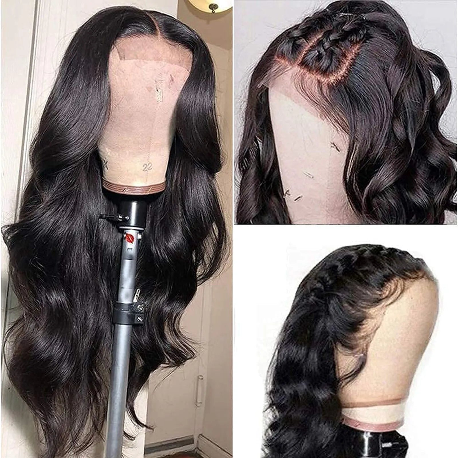 Synthetic Long  Wavy Wig for Women Middle Part Curly Natural Looking Heat Resistant Fiber for Daily
