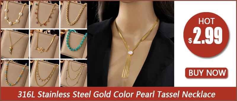 DIEYURO 316L Stainless Steel Gold Color 3 Chains Necklace For Women 2022 Punk Street Trend Rustproof Neck Jewelry Gift Bijoux