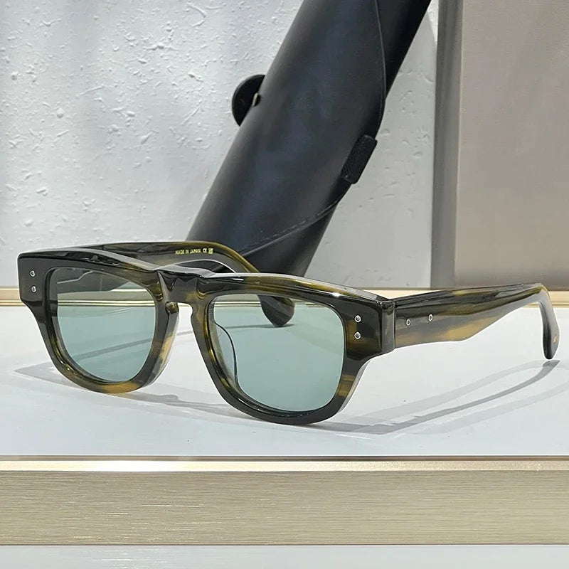 Ins Thick Acetate LIMITED EDITION Square Sunglasses Designer Handmade Japan Fashion Style Classical Uv400 Eyeglasses