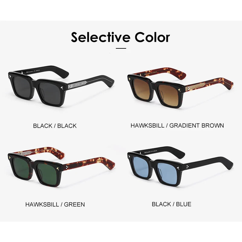 2025 new luxury Brand vintage Quentin Sun glasses Men Women Sunglass Driving Sunglasses Fashion Male Acetate UV400 eyeglasses