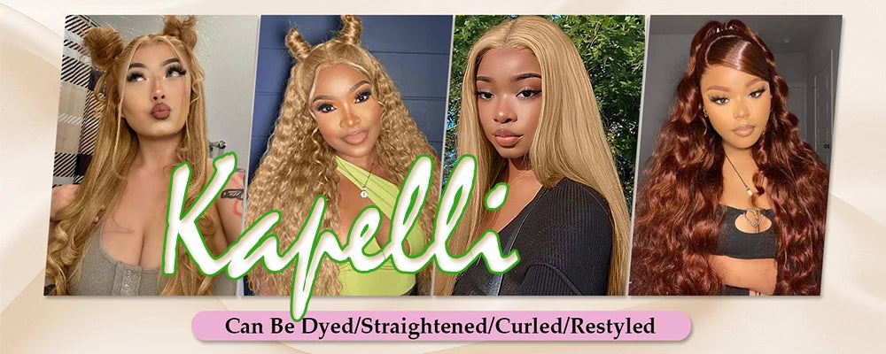 #27 Honey Blonde Human Hair Bundles with Closure Body Wave Bundles Hair With 4x4 Closure Brazilian Hair Weave Bundles Hair Remy