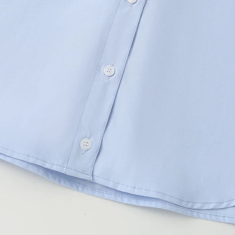 HXAO 2025 Shirts Blouses New Long Striped Shirt Women Long Sleeve Casual Shirts Large Tops Summer Plain Button Up Shirts 088