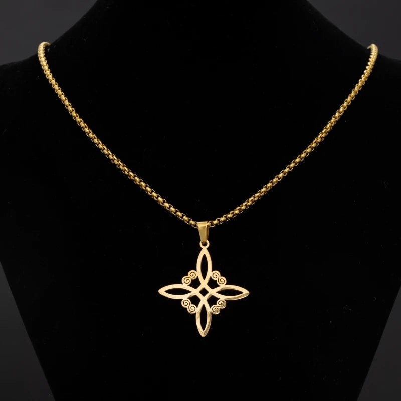 Stainless Steel Simple Witch's Irish Knot Necklace Infinity Witch Jewelry Women's Charm Casual Charm Jewelry Gift