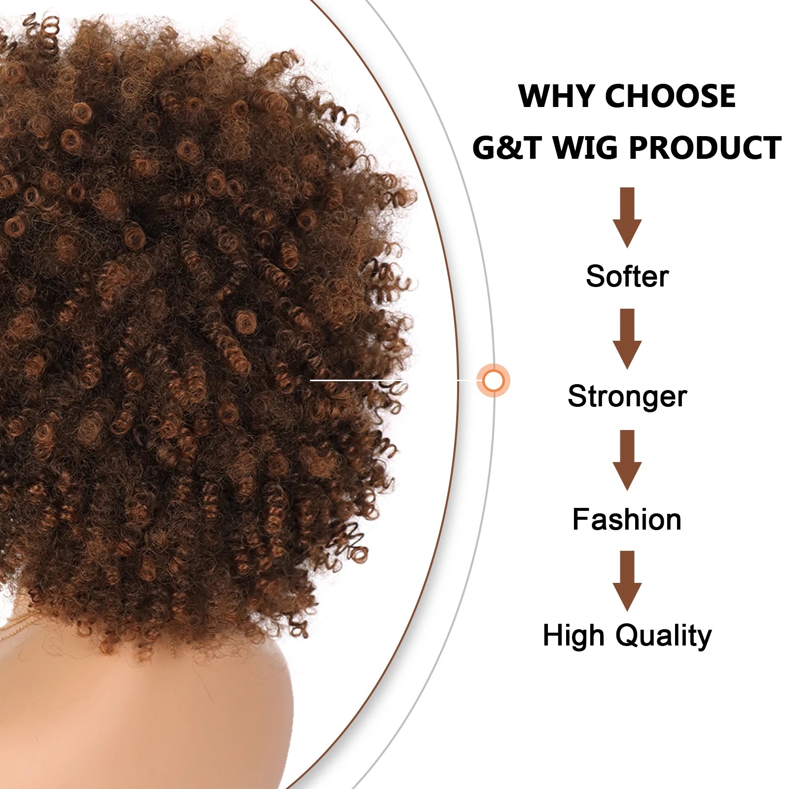 Tereshar Synthetic Short Curly with Bangs for Black Women 8 inch Afro Kinky Curly Wig Synthetic Hair Wigs for Daily Party Use