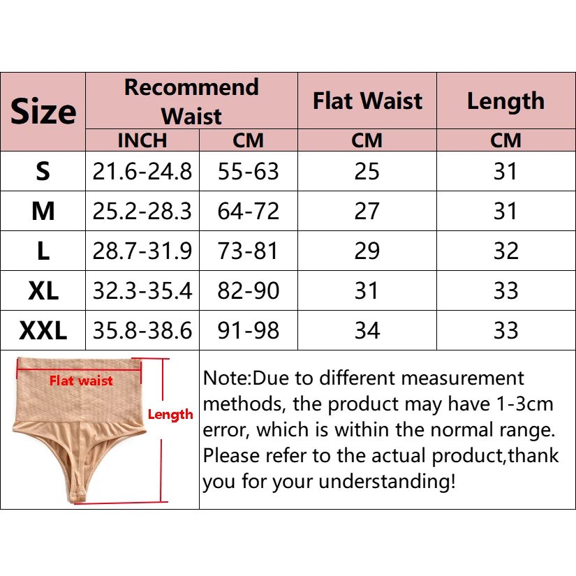 Women High Waist Tummy Control Panties Sexy Thong Panty Shapewear Belly Slimming Underwear Butt Lift Cincher Briefs Body Shaper