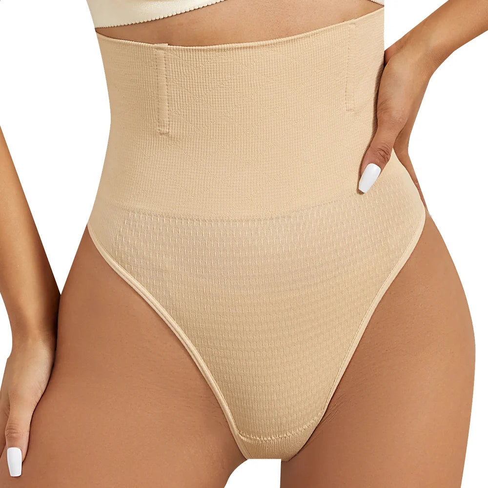 Women High Waist Tummy Control Panties Sexy Thong Panty Shapewear Belly Slimming Underwear Butt Lift Cincher Briefs Body Shaper