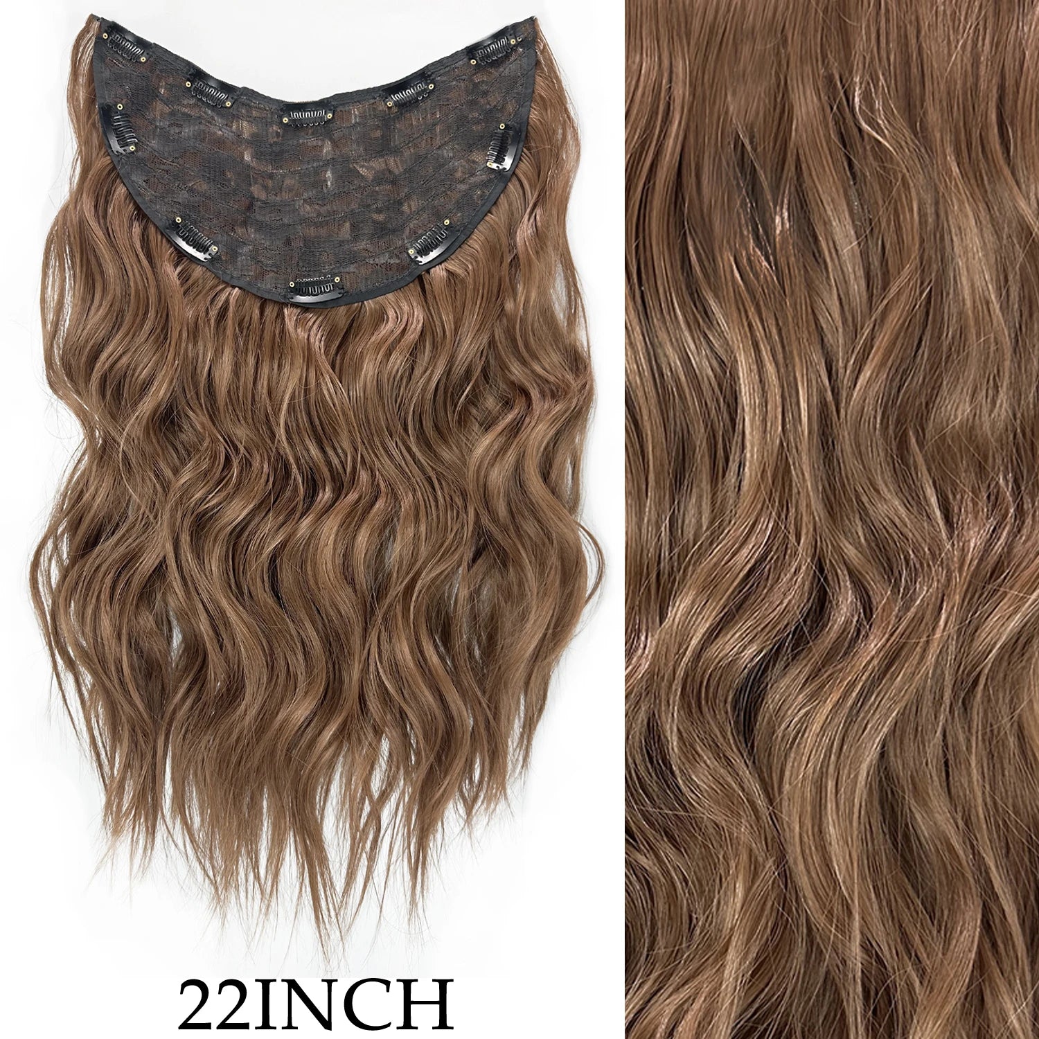 Long Straight Hairstyle 16 Clips 7Pcs/Set Hair Extensions Natural Synthetic Blonde Black Hairpieces Heat Resistant For Women