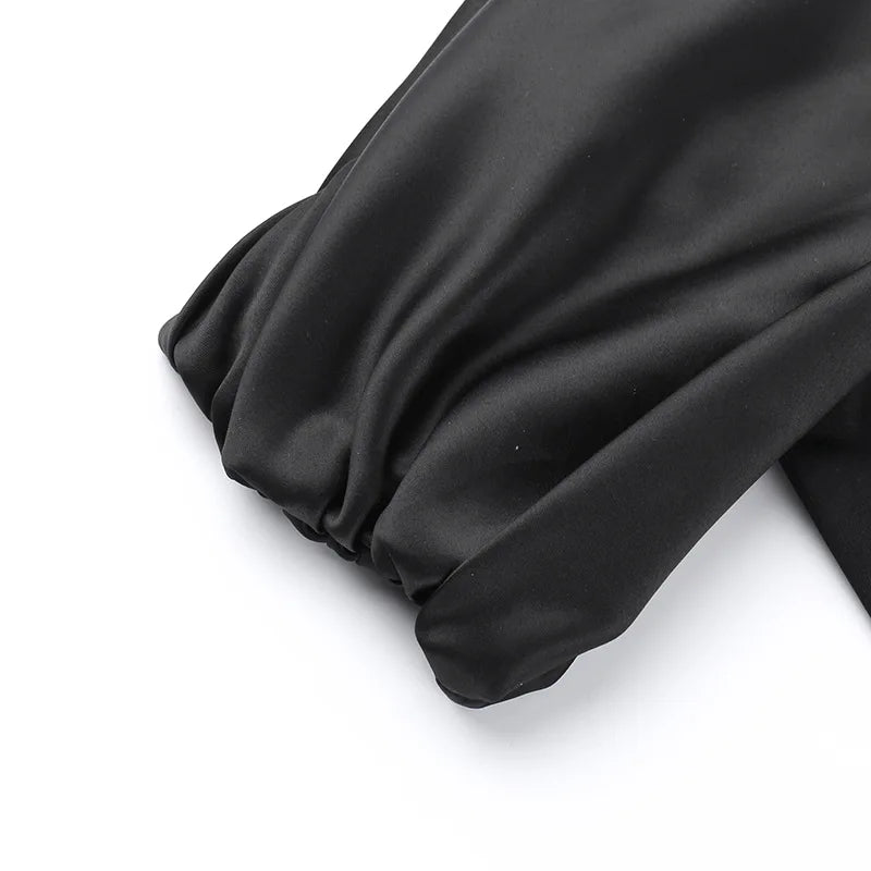 New Party Evening Dresses Elegant Black Slash Neck Maxi Dress For Women Fashion Short Sleeve Bodycon Banquet Vestidos Female