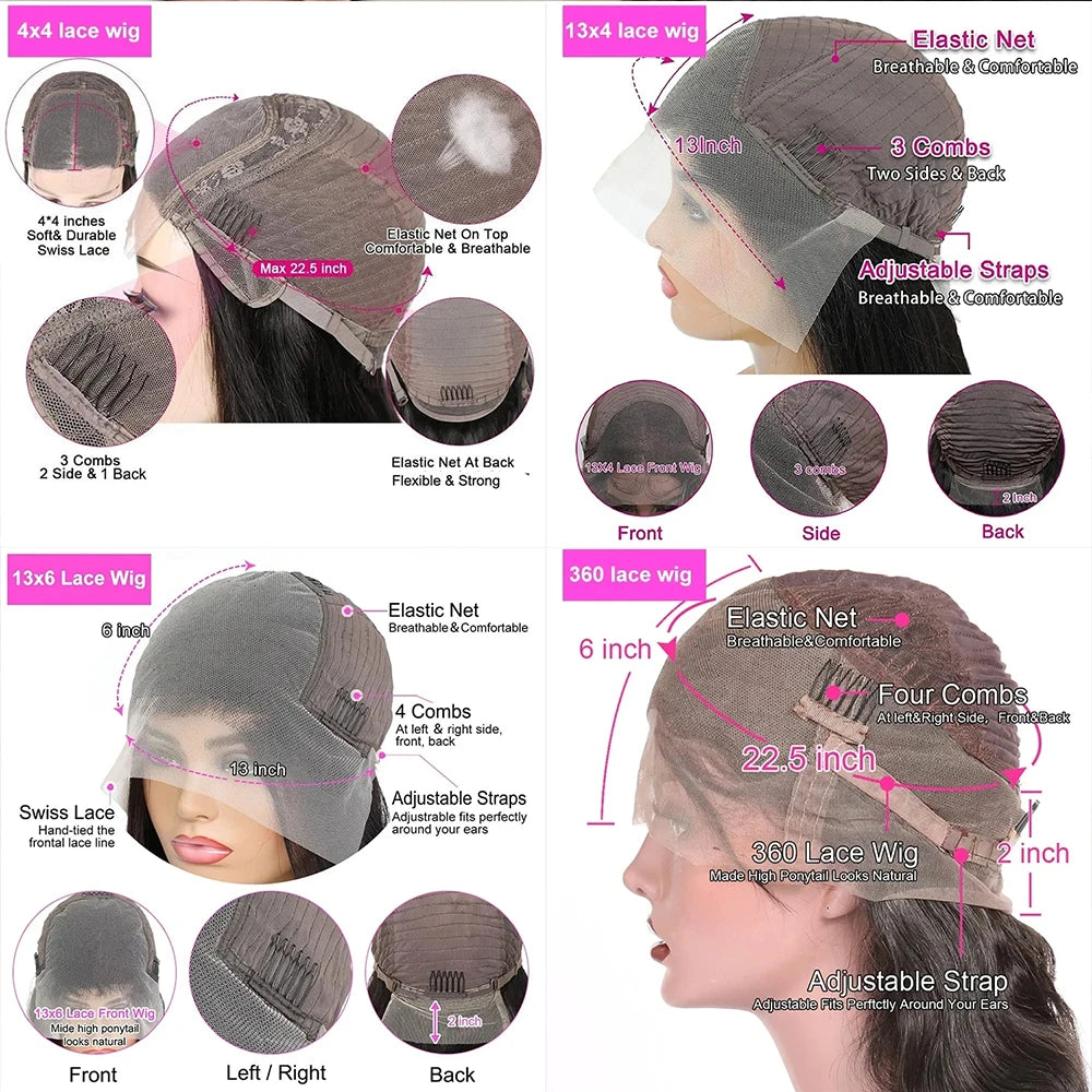 Body Wave 360 Lace Front Wig Human Hair Body Wave HD lace frontal wig Human Hair 360 Full Lace Wig Human Hair Pre Plucked