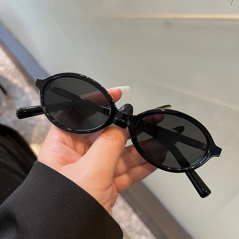 4PCS Fashion Korean Sweet Cool Spicy Girl Sunglasses for Women Men  Retro Oval Fashion Eyewear