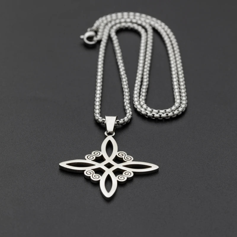 Stainless Steel Simple Witch's Irish Knot Necklace Infinity Witch Jewelry Women's Charm Casual Charm Jewelry Gift