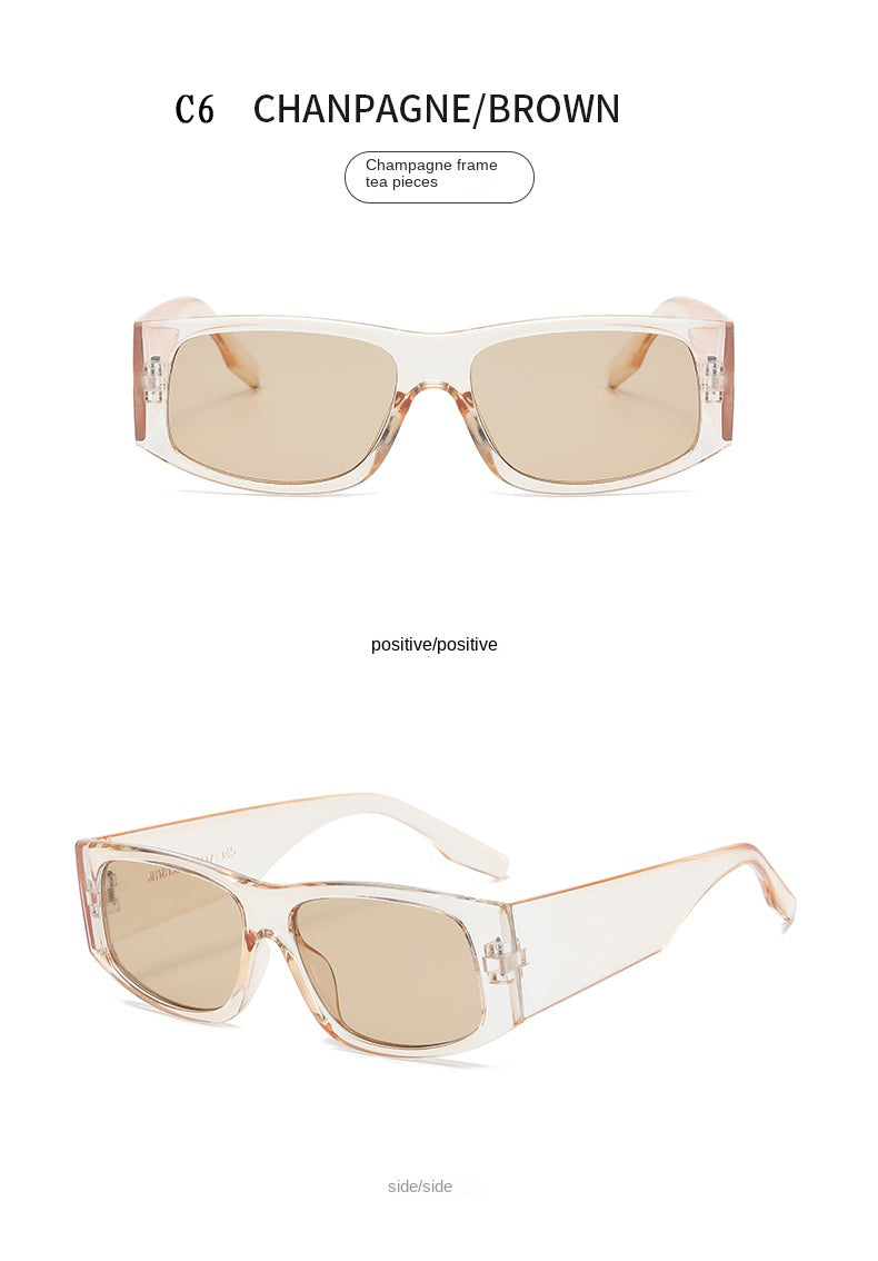 Brand Fashion Sunglasses New Small Frame Square Sun Glasses INS Trendy Retro Rectangle Women Men Outdoor Travel Gafas De Sol