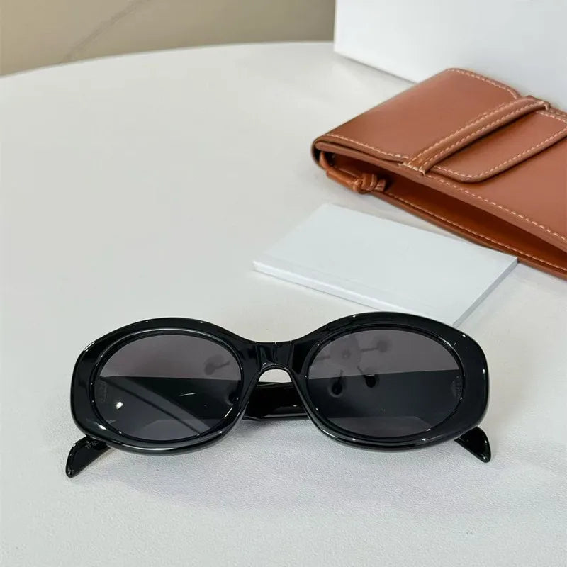 Luxury Brand Acetate Oval Sunglasses For WomenNew Fashion Sunglasses Oval Fashion Acetate Sunglasses UV400