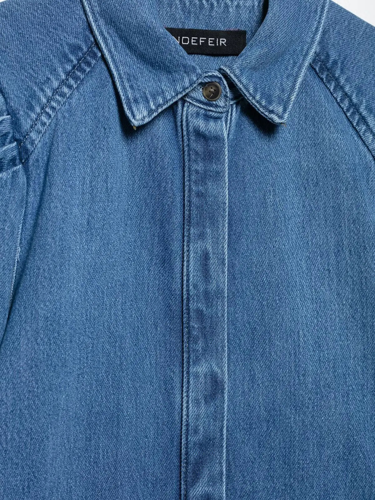 TRAFNLZGMSJ 2025 Spring Summer Casual Women's Denim Blouse Collar Single Breasted Loose Blouse New Fashion Shirts