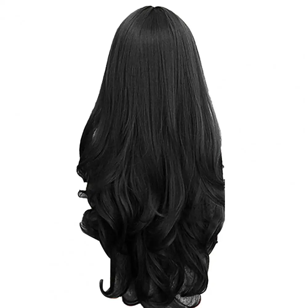 Women Long Wavy Cosplay Wig Long Curly Hair Full Head Set Large Wave High Temperature Synthetic Hair Wigs