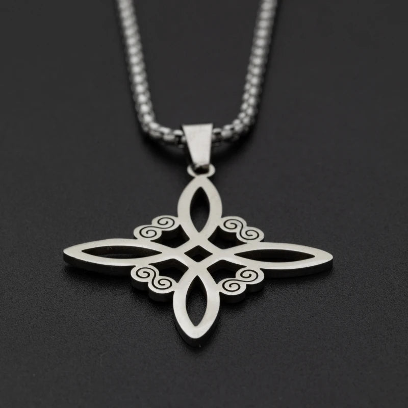 Stainless Steel Simple Witch's Irish Knot Necklace Infinity Witch Jewelry Women's Charm Casual Charm Jewelry Gift