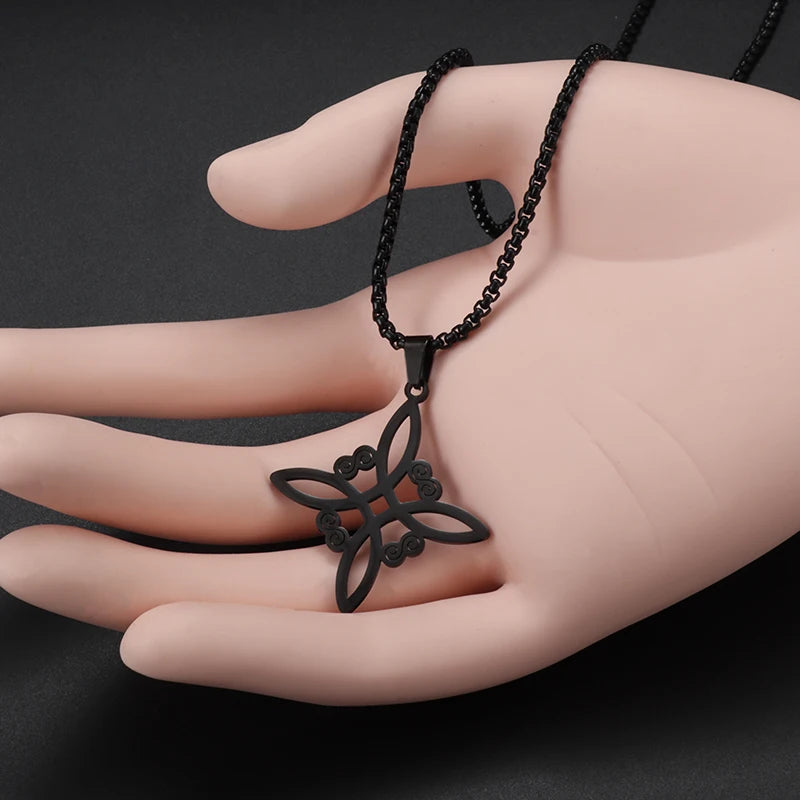 Stainless Steel Simple Witch's Irish Knot Necklace Infinity Witch Jewelry Women's Charm Casual Charm Jewelry Gift