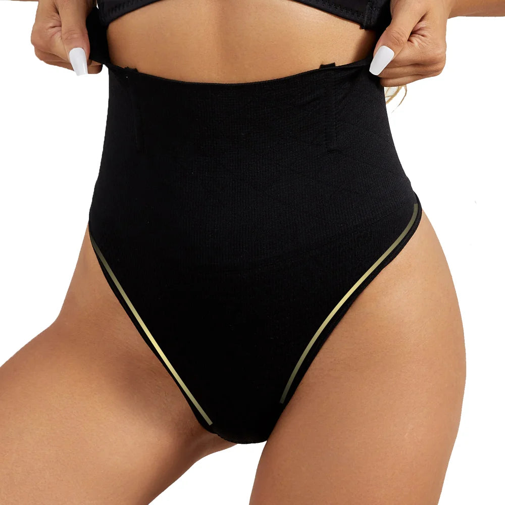 Women High Waist Tummy Control Panties Sexy Thong Panty Shapewear Belly Slimming Underwear Butt Lift Cincher Briefs Body Shaper