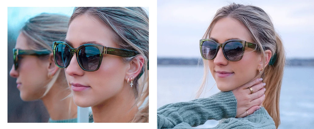ZENOTTIC Fashion Cateye Polarized Sunglasses for Women - Oversized Sun Glasses UV400 Protection Retro Shades Designer Style