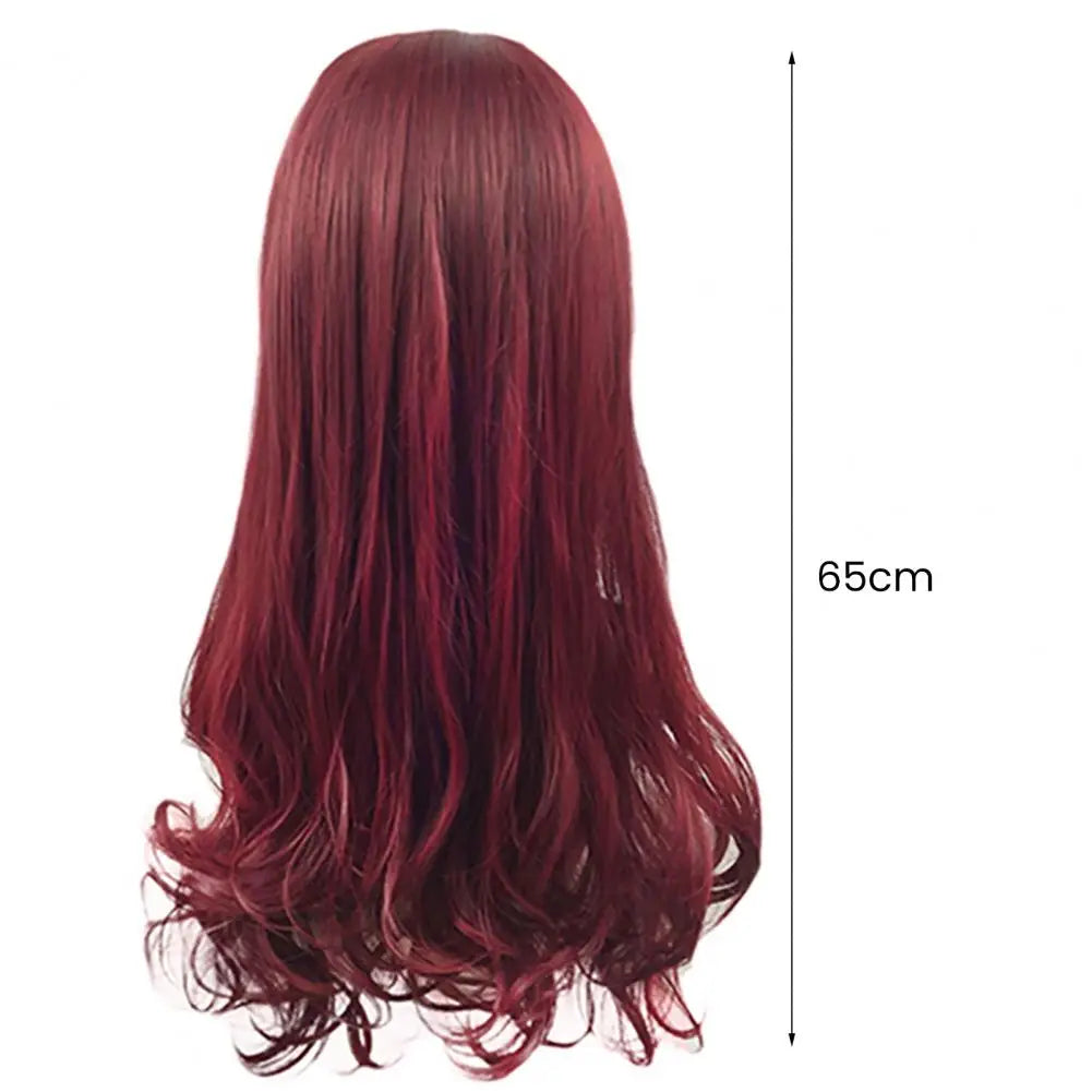 Women Long Wavy Cosplay Wig Long Curly Hair Full Head Set Large Wave High Temperature Synthetic Hair Wigs