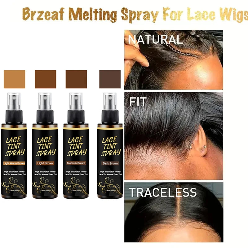 100ml Lace Melting Spray And Holding Spray, Extreme Hold Melting Spray For Lace Wigs,Glueless,Wig Melting Spray & Hair Adhesive