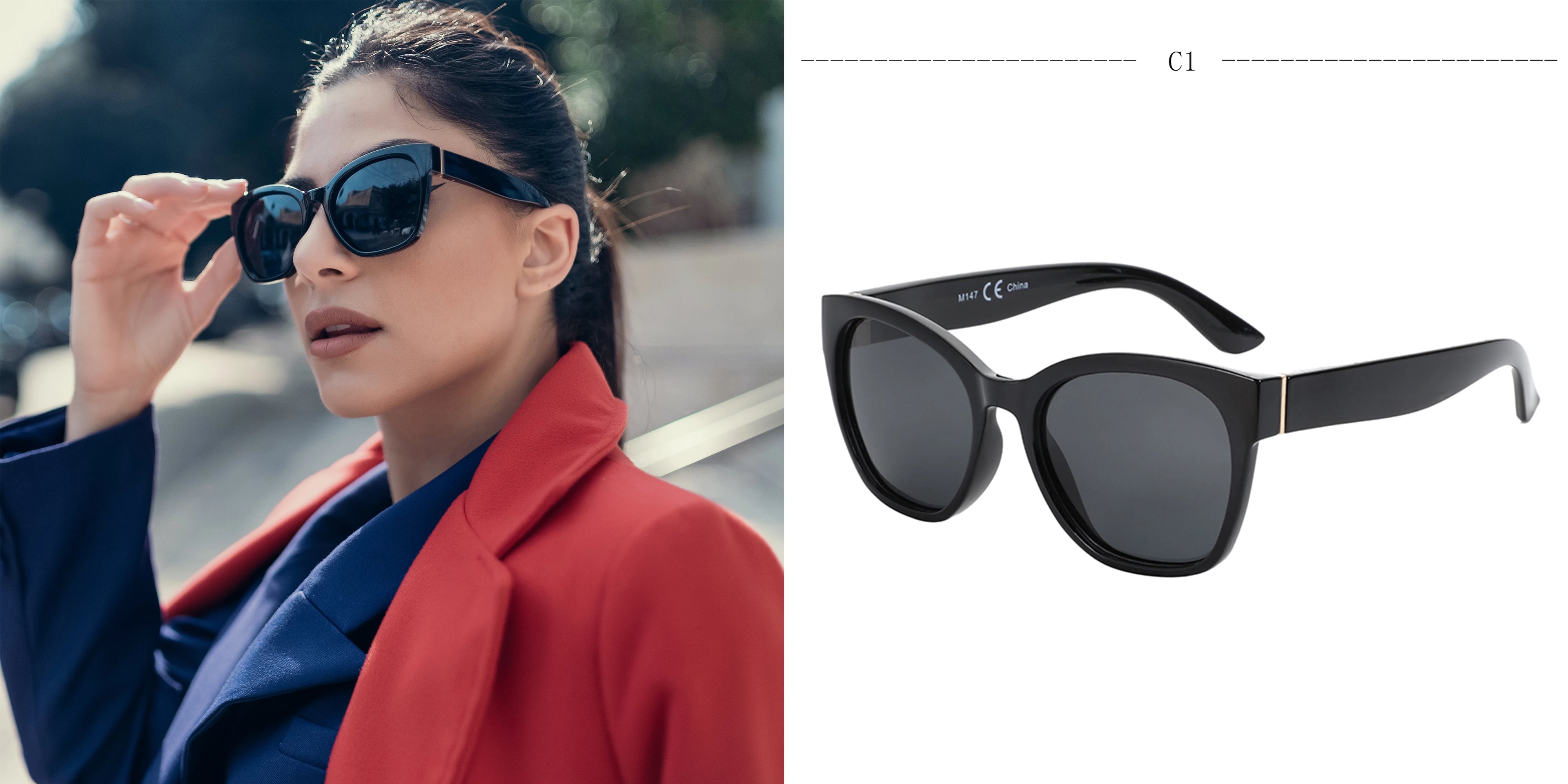 ZENOTTIC Fashion Cateye Polarized Sunglasses for Women - Oversized Sun Glasses UV400 Protection Retro Shades Designer Style