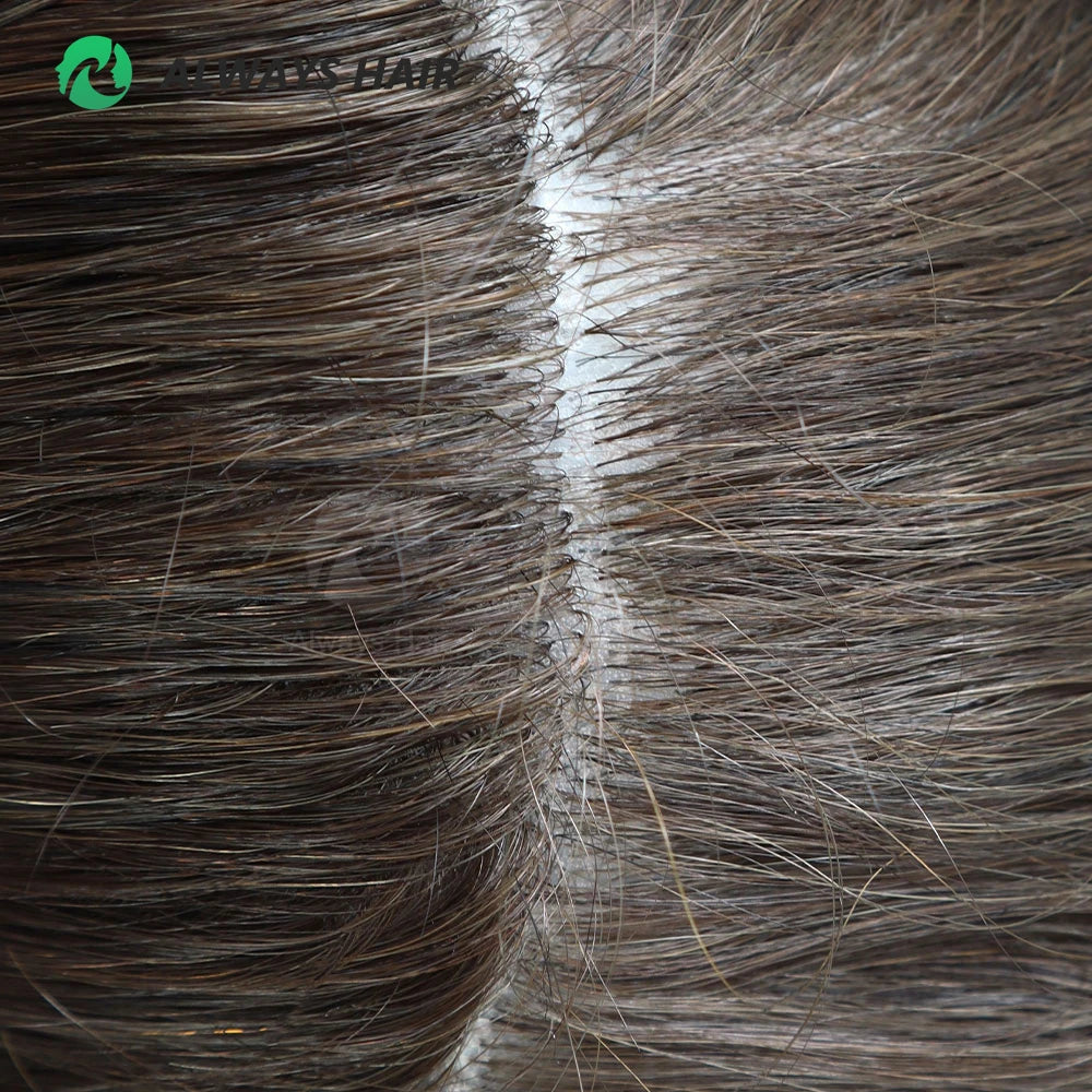 0.12-0.14mm PU Men Toupee Full Thickness Skin Indian Human Hair Men's Capillary Prothesis 130% Density Wig Man