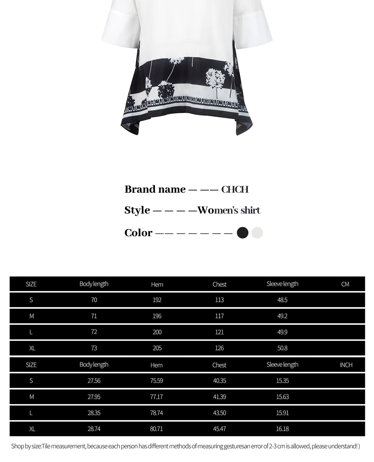 CHCH Pullover Women Blouse Lapel Three-Quarters Sleeve Tops Loose Soft Comfortable Pactwork Fashion Irregular Female Shirts