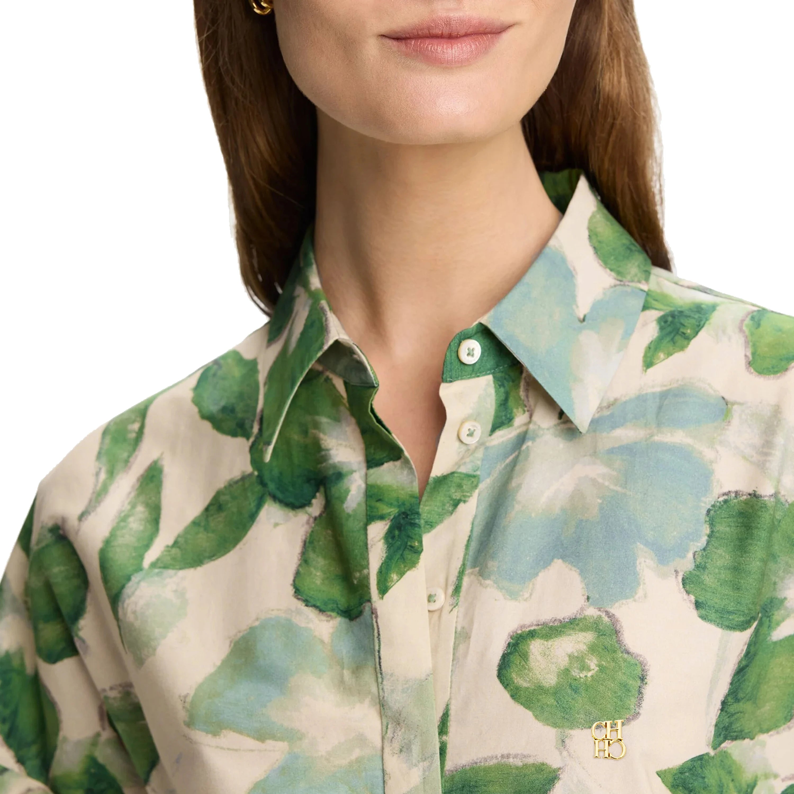CHCH Women Printing Tops Blouses Fashion Print Casual Long Sleeve Office Lady OL Shirts Slim Blusas