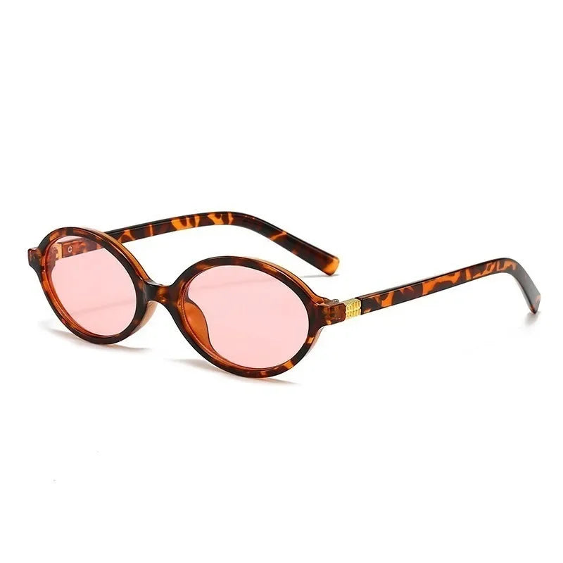 4PCS Fashion Korean Sweet Cool Spicy Girl Sunglasses for Women Men  Retro Oval Fashion Eyewear