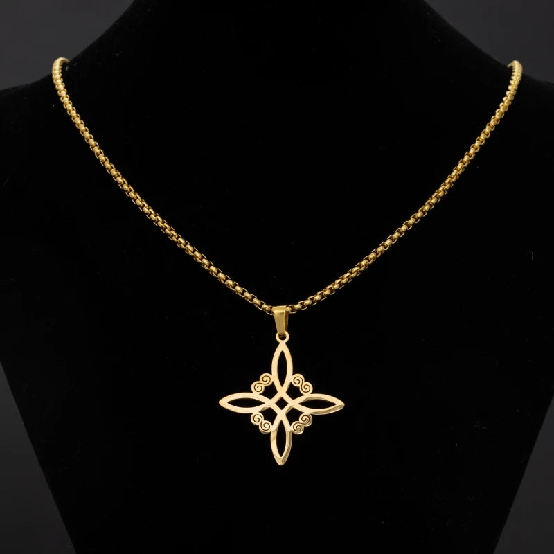 Stainless Steel Simple Witch's Irish Knot Necklace Infinity Witch Jewelry Women's Charm Casual Charm Jewelry Gift