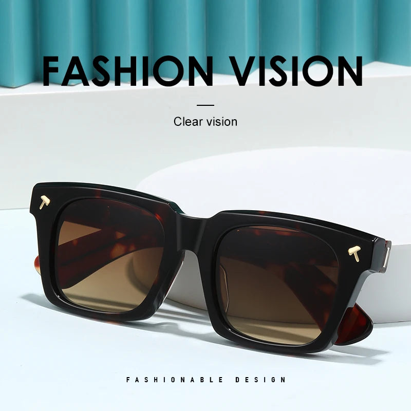 2025 new luxury Brand vintage Quentin Sun glasses Men Women Sunglass Driving Sunglasses Fashion Male Acetate UV400 eyeglasses