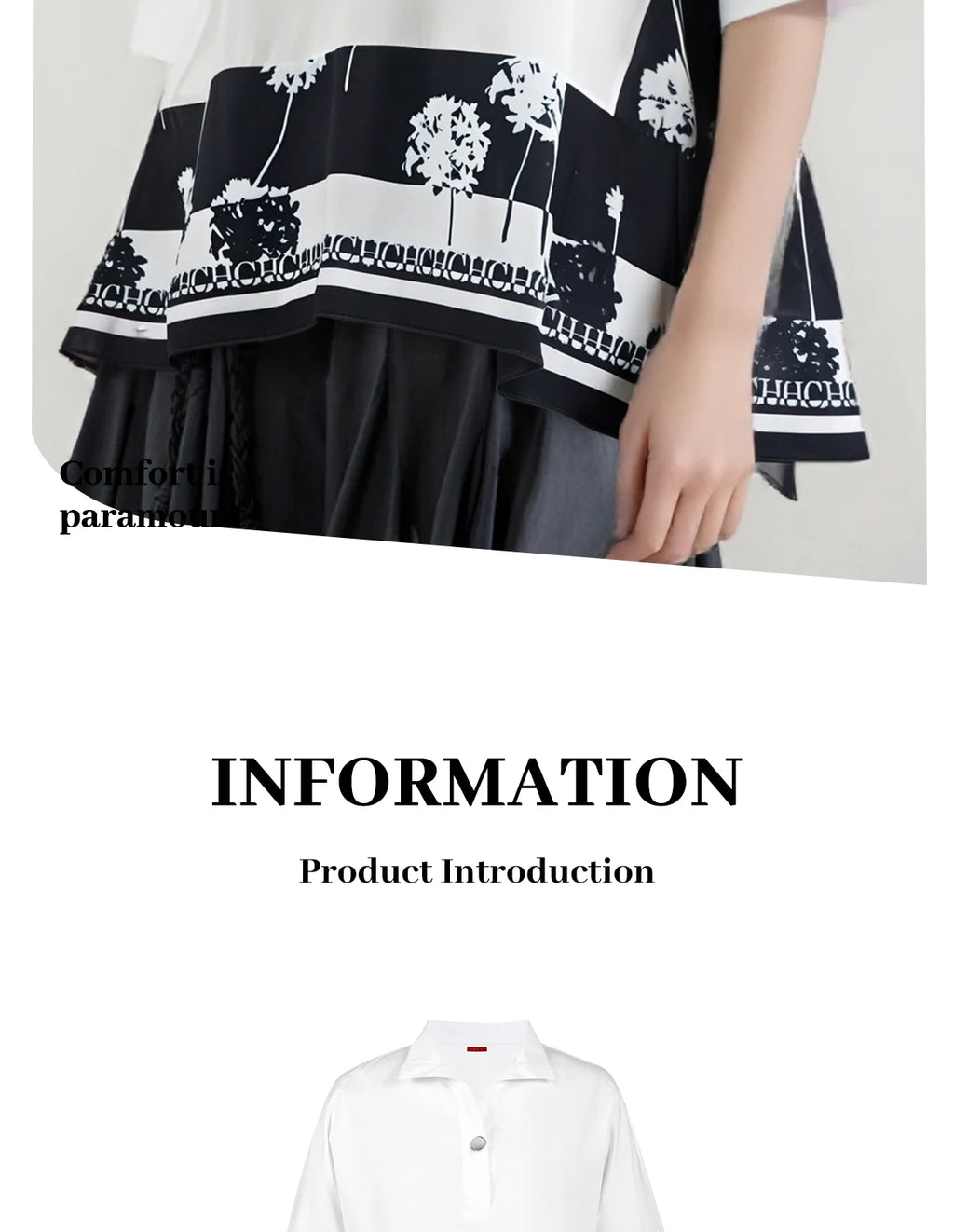 CHCH Pullover Women Blouse Lapel Three-Quarters Sleeve Tops Loose Soft Comfortable Pactwork Fashion Irregular Female Shirts