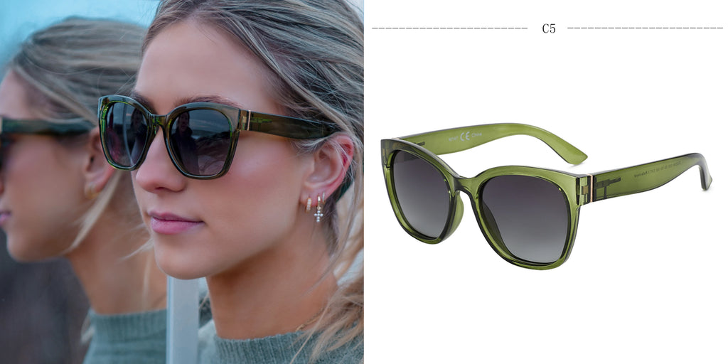 ZENOTTIC Fashion Cateye Polarized Sunglasses for Women - Oversized Sun Glasses UV400 Protection Retro Shades Designer Style