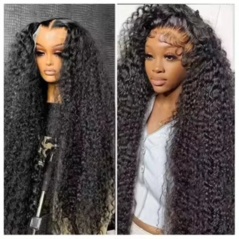 13X4 Lace Frontal Synthetic Wig For Black Women Ponytail Jerry Curly Prepluck Bleached Knot Baby Hair Cosplay Daily Party