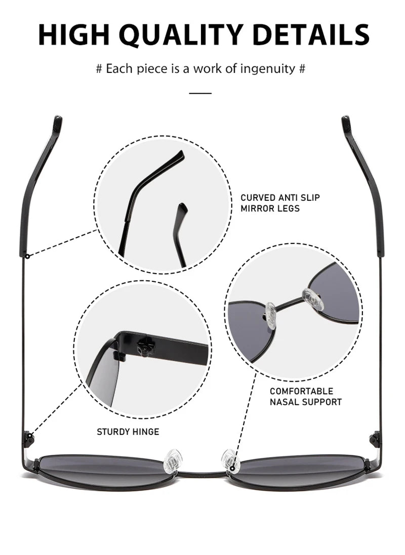 Retro Small Oval Sunglasses Men Women Luxury Metal Round Sun Glasses Male Classic Casual Driving Shades