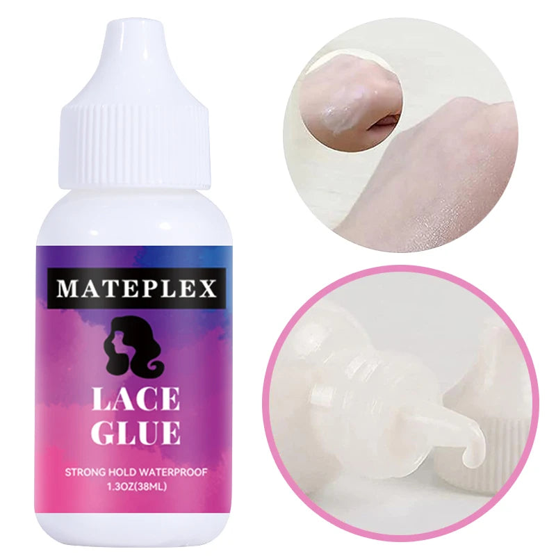 Wig Glue Waterproof Lace Glue Strong Hold Wig Adhesive for Toupee Frontal Professional Glue for Lace Front Wigs+Adhesive Remover
