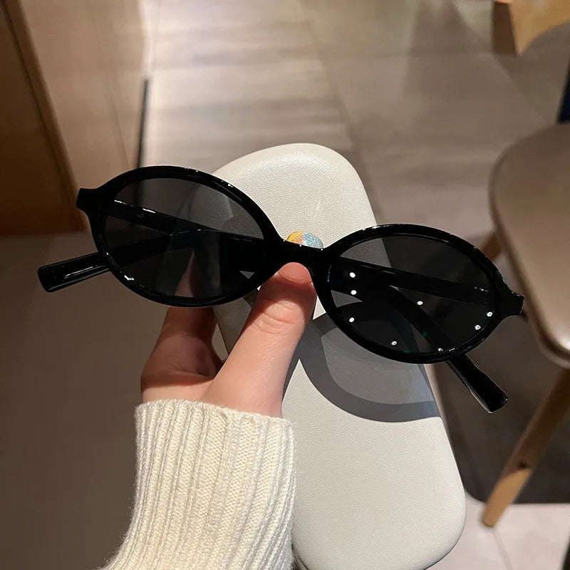 4PCS Fashion Korean Sweet Cool Spicy Girl Sunglasses for Women Men  Retro Oval Fashion Eyewear