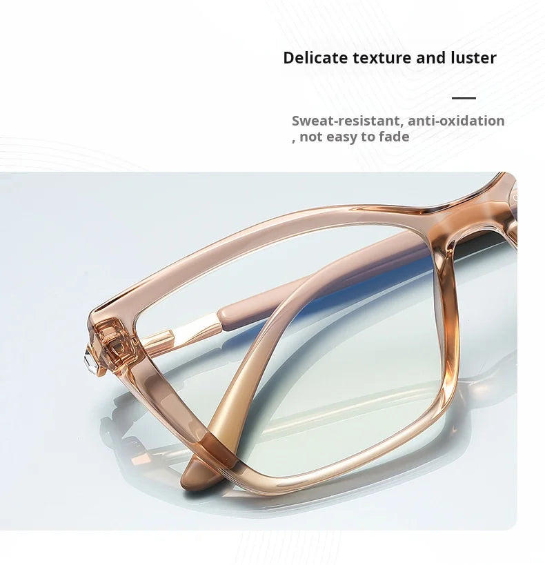 TFTB Fashion Trend Women Cat Eye Glasses Ultra Light TR90 Blue Light Blocking Alloy Optical Prescription Eyeglasses Frame 138mm