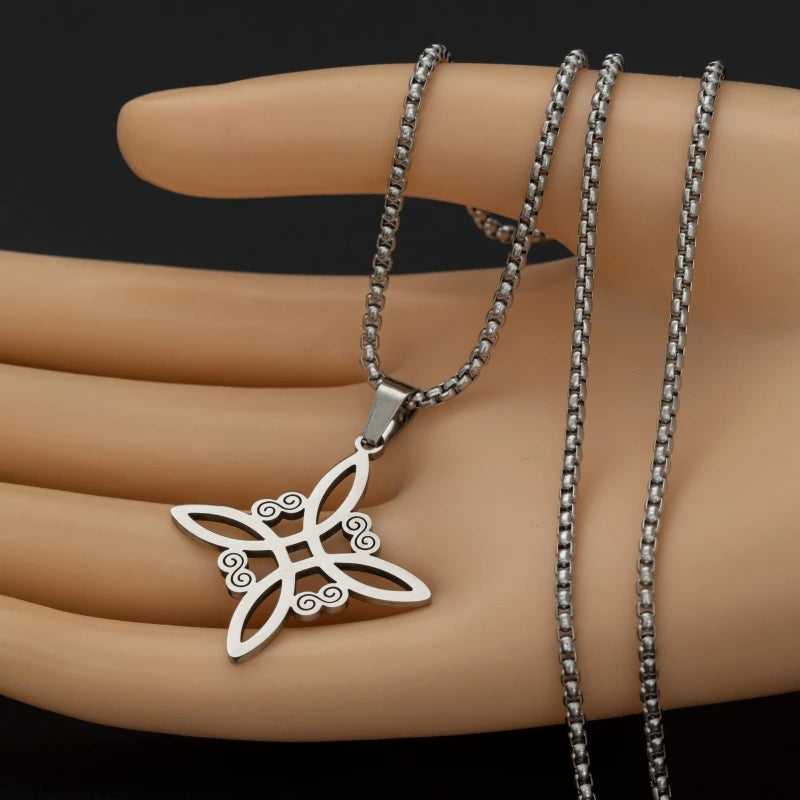 Stainless Steel Simple Witch's Irish Knot Necklace Infinity Witch Jewelry Women's Charm Casual Charm Jewelry Gift